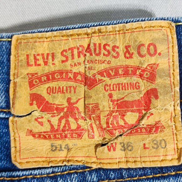 Levi's 314 Jeans men's size W36/L30 denim blue colour straight leg denim - Picture 5 of 14